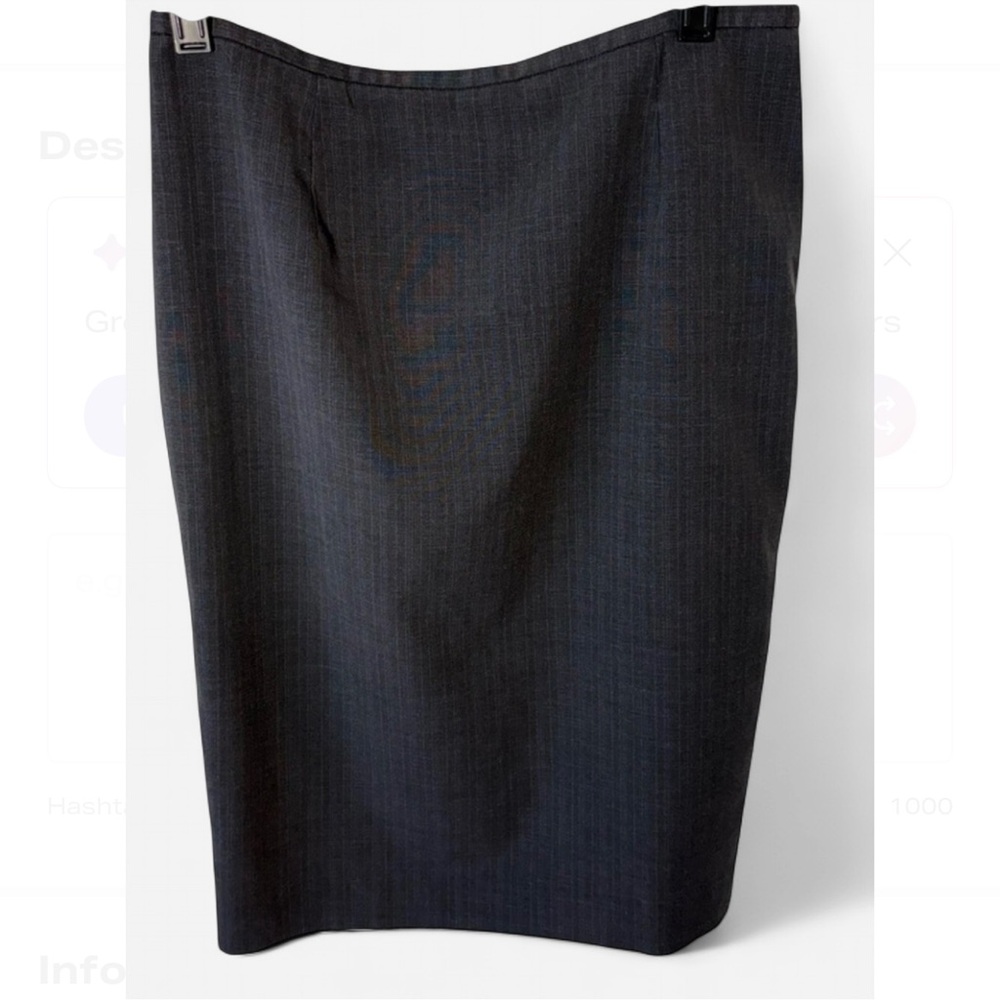 Calvin Klein Pencil Skirt Navy Glen Plaid  Career Professional Interview  Size 4